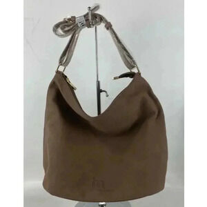 Jessica Moore Brown Microsuede Slouch Hobo Shoulder Bag NWT